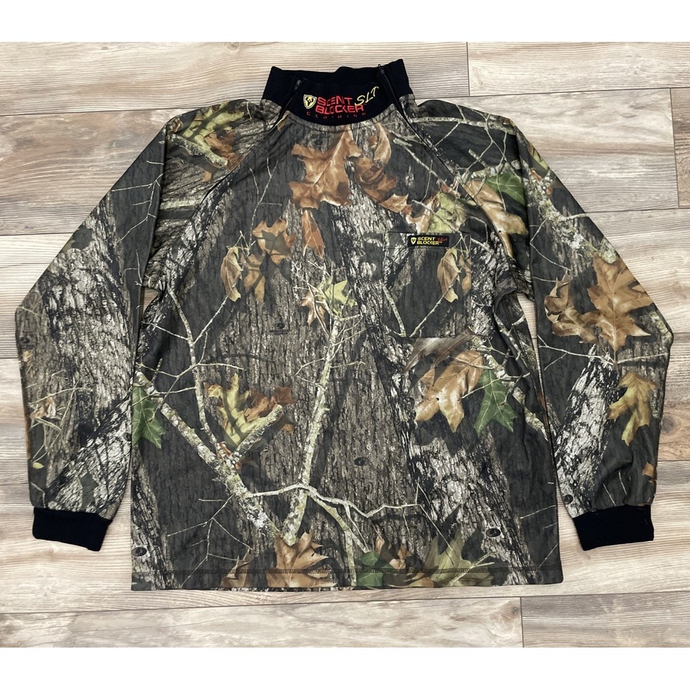 Scentek Scent Blocker SLT Plus Top Shirt Jacket Hunting Mossy Oak Size XL